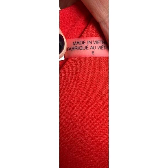 Alice + Olivia Lennon Red Sleeveless Front Zipper Dress Sz. 6 - Picture 5 of 8